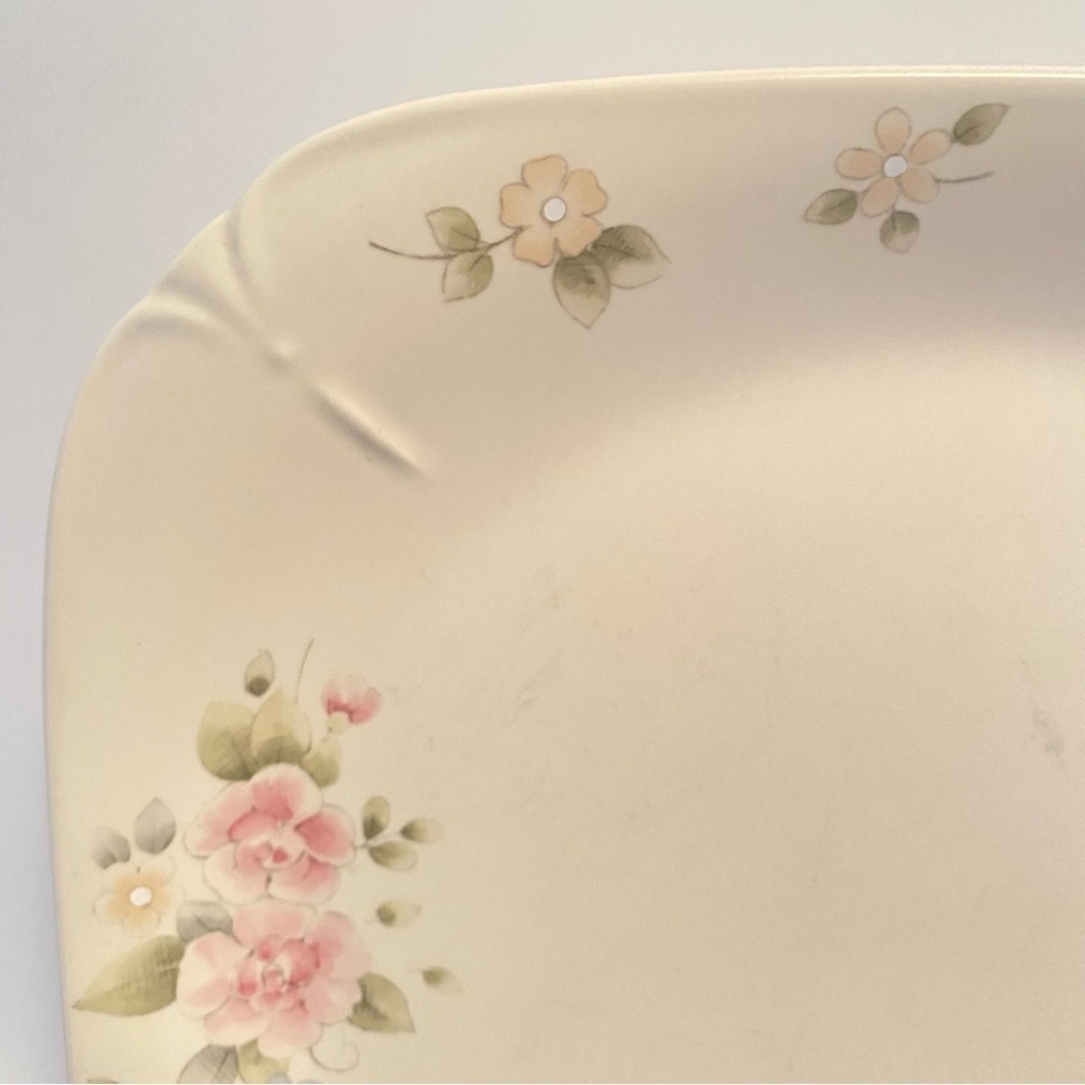 Pfaltzgraff Tea Rose 12" x 12" Square Serving Platter - Picture 2 of 11
